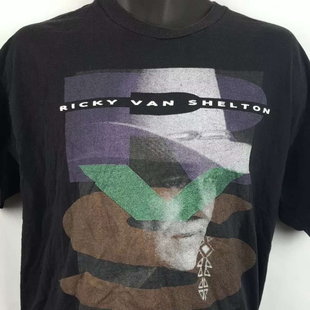 Vintage Ricky Van Shelton County Music Album Cover